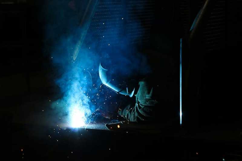 Welding in progress